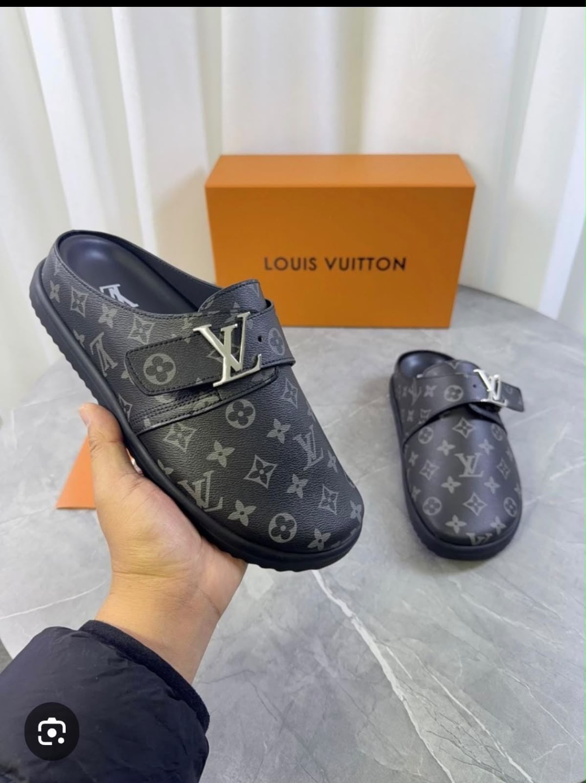 Louis Vuitton LV Cosy Mule - Black Monogram Eclipse