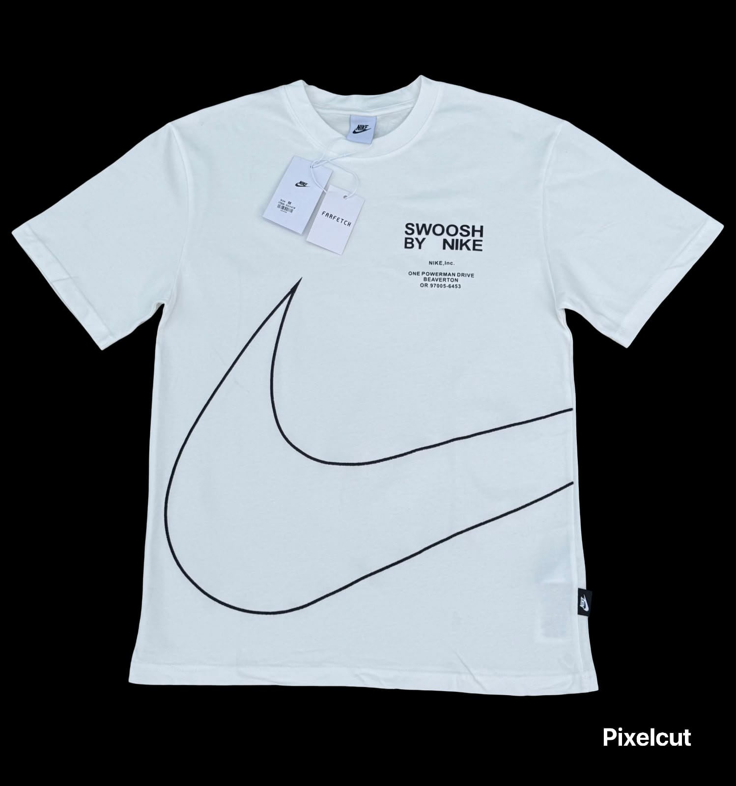 Nike Swoosh by Nike T-Shirt - White Black Graphic