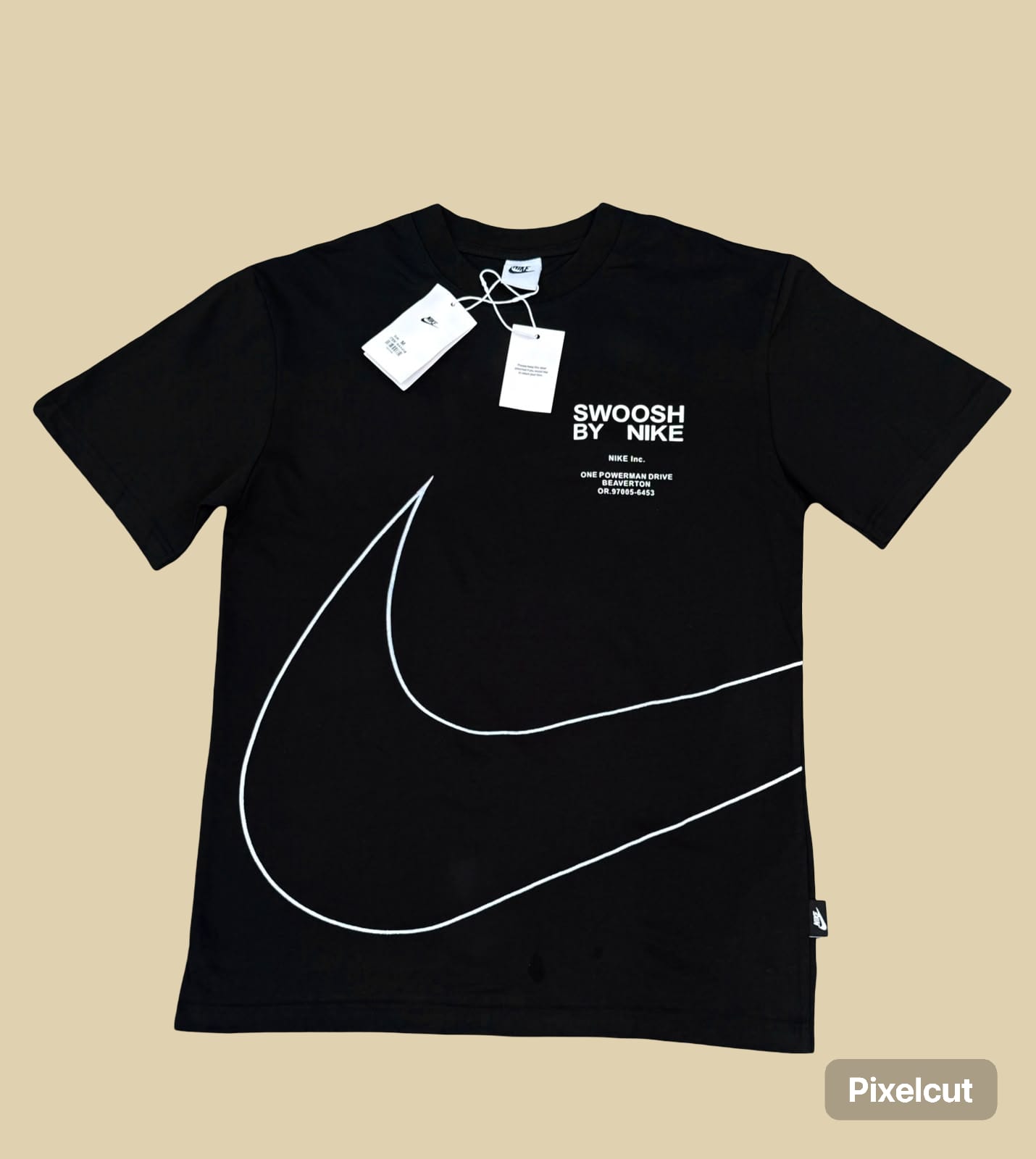 Nike Swoosh by Nike T-Shirt - Black White Graphic
